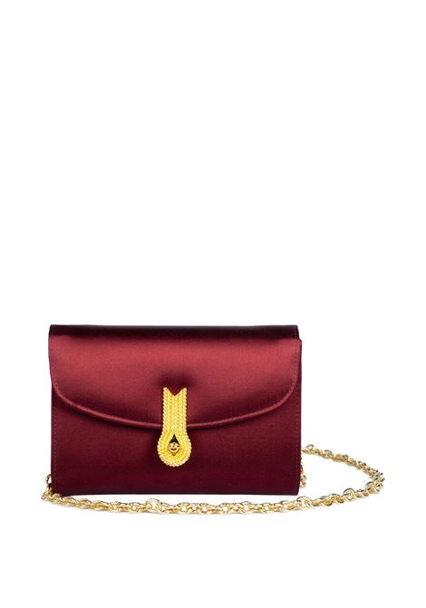 Burgundy satin queen mid clutch Queen mid clutch Amato Daniele - women AMATO DANIELE | 877864ARASO390